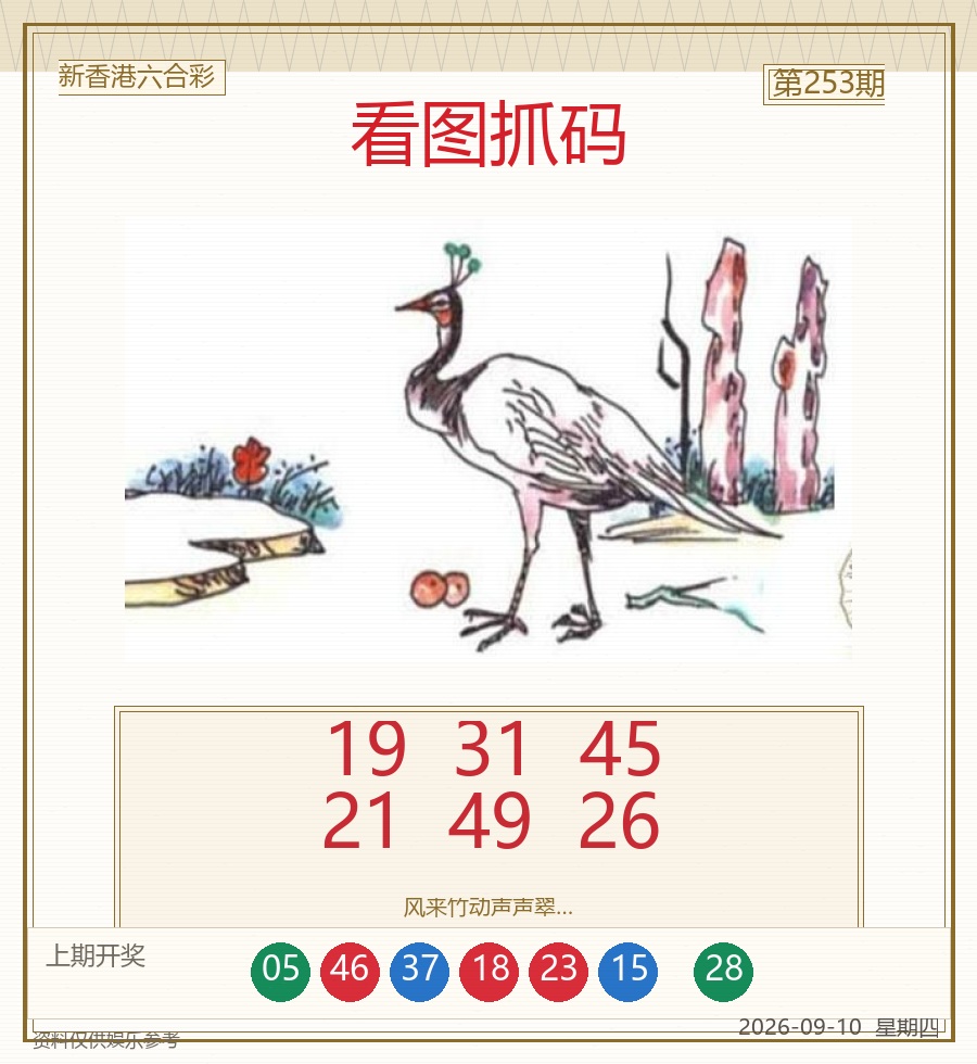 第2026253期看图抓码
