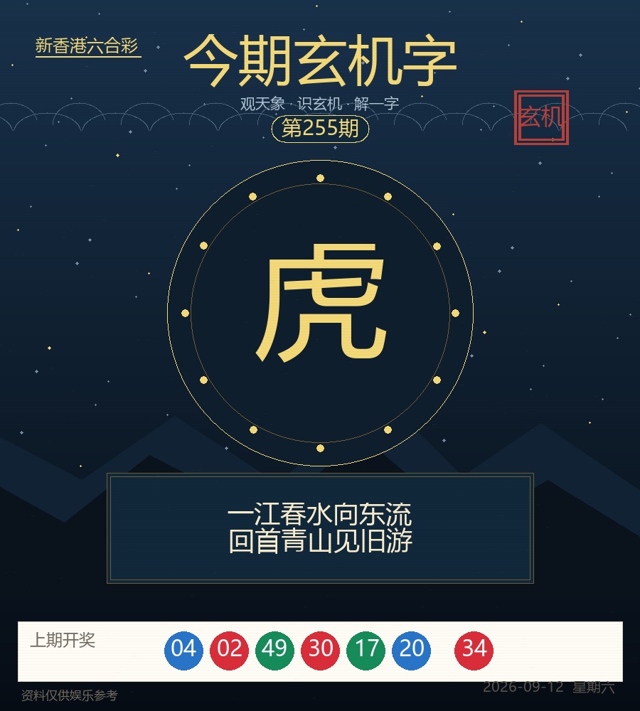 第2026255期今期玄机字