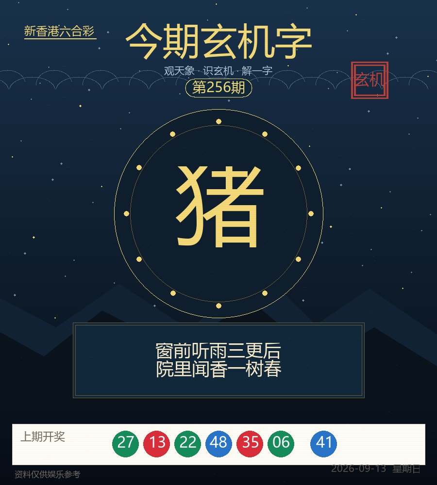 第2026256期今期玄机字