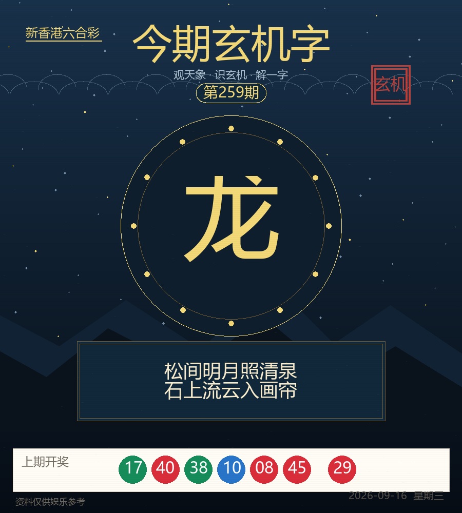 第2026259期今期玄机字