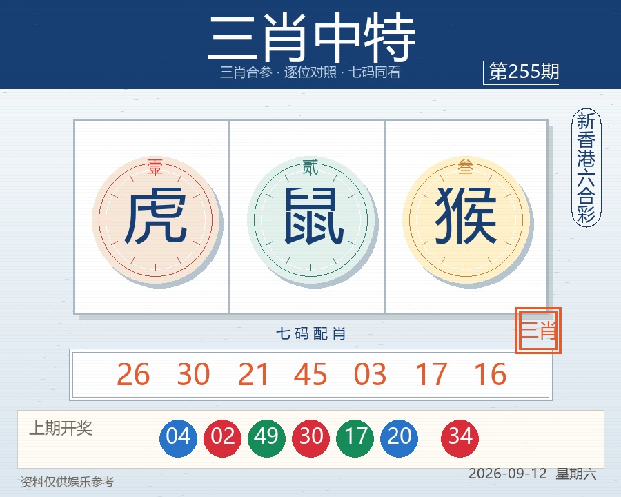 第2026255期三肖中特