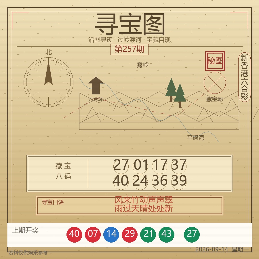 第2026257期寻宝图